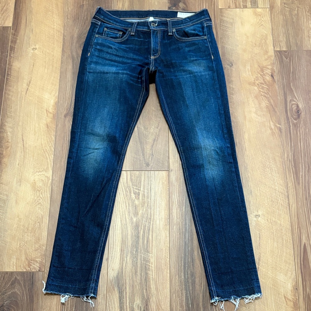 Rag &  Bone Slim Boyfriend Jeans size 27 frayed hems